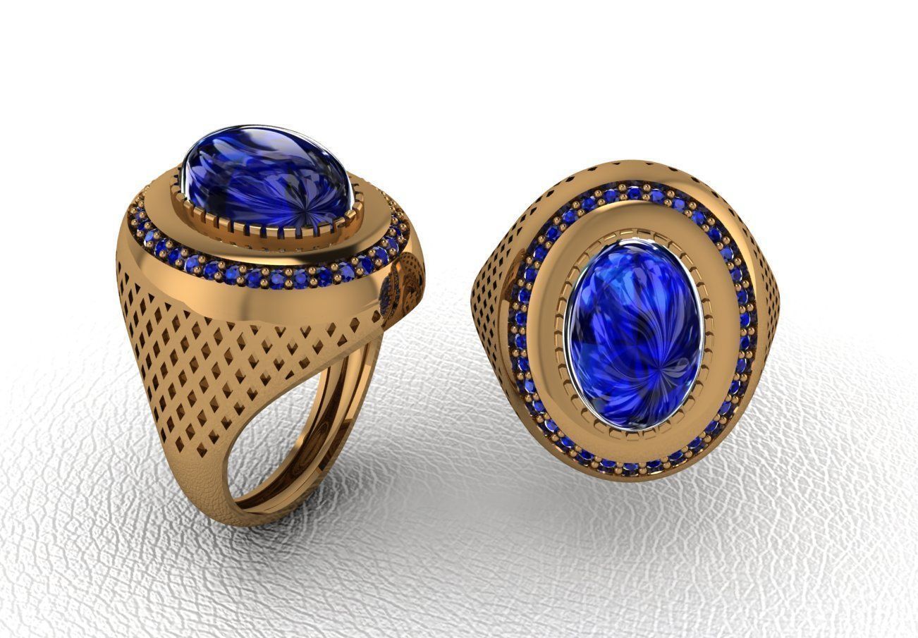 ring 50 pieces drawing 3d rihone drawing ring 3D print model_44