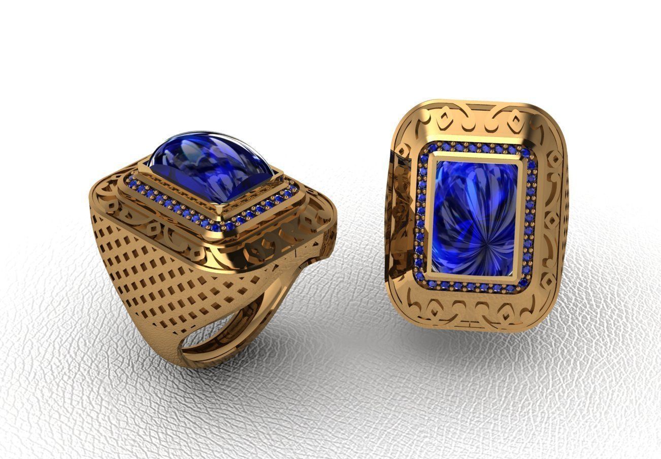 ring 50 pieces drawing 3d rihone drawing ring 3D print model_46