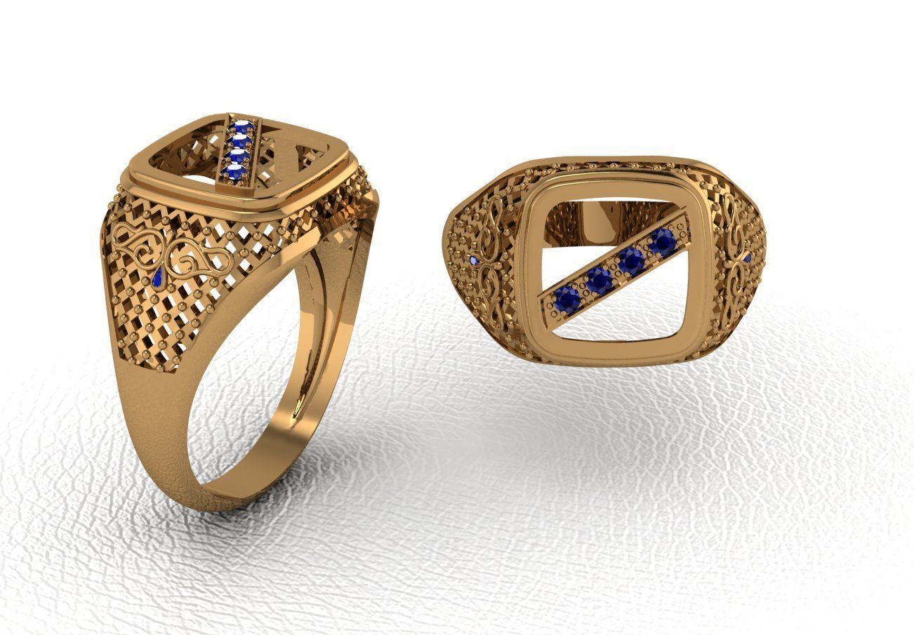 ring 50 pieces drawing 3d rihone drawing ring 3D print model_34