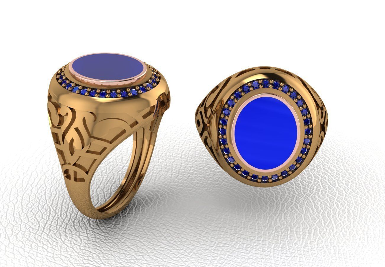 ring 50 pieces drawing 3d rihone drawing ring 3D print model_30