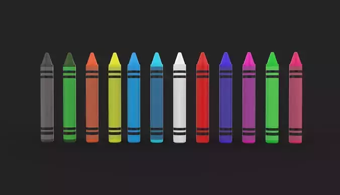 Draw and Colors Low-poly 3D model
