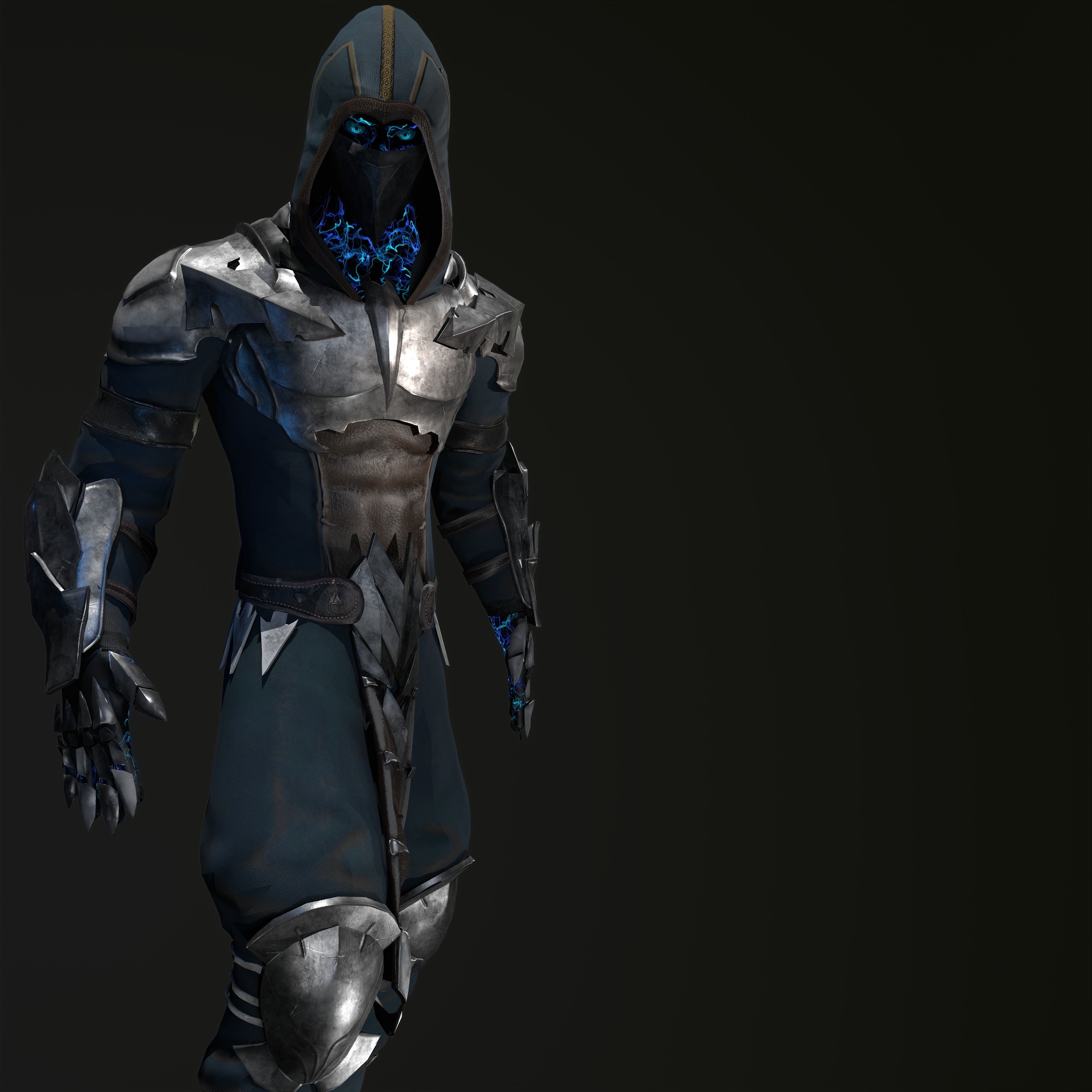 Ninja Low-poly 3D model_1