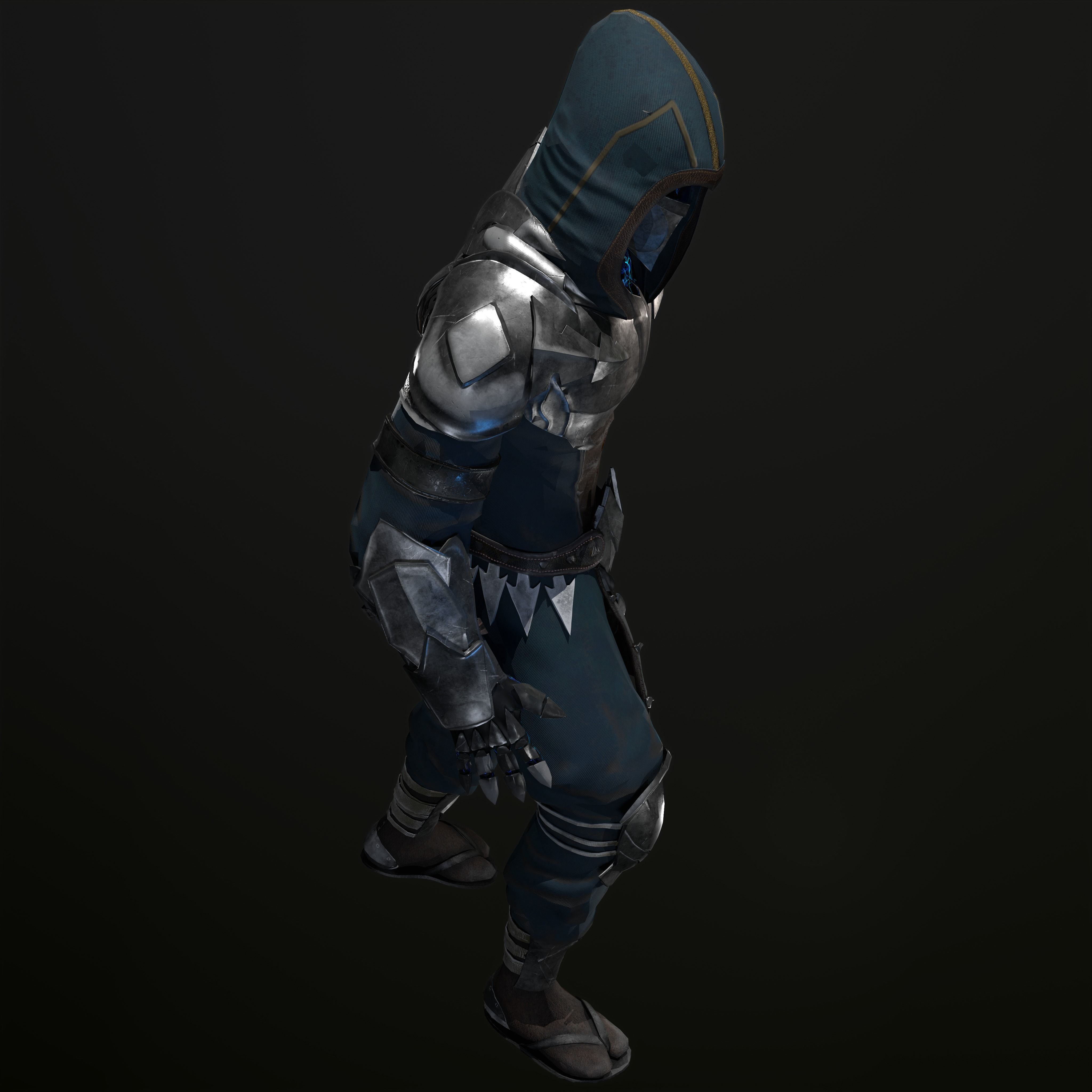 Ninja Low-poly 3D model_2