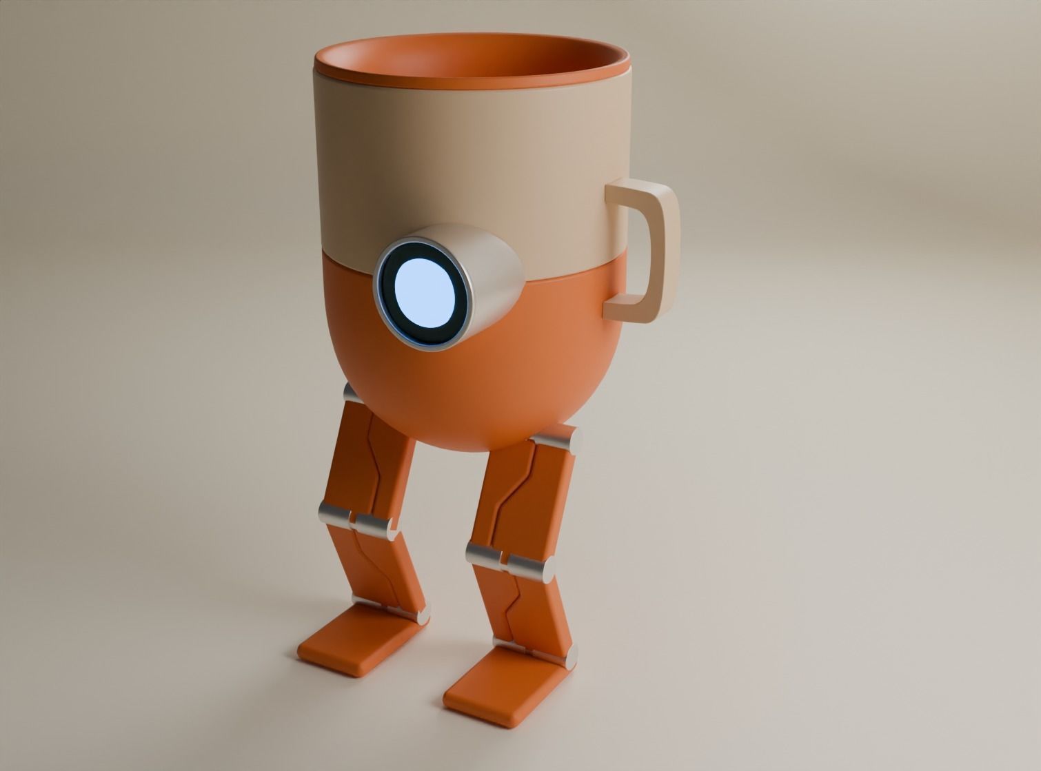 cup robot 3D model_2