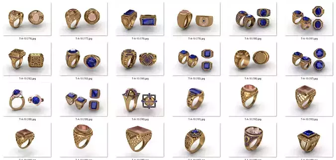 ring 120 pieces drawing 3d rihone drawing ring rings ring