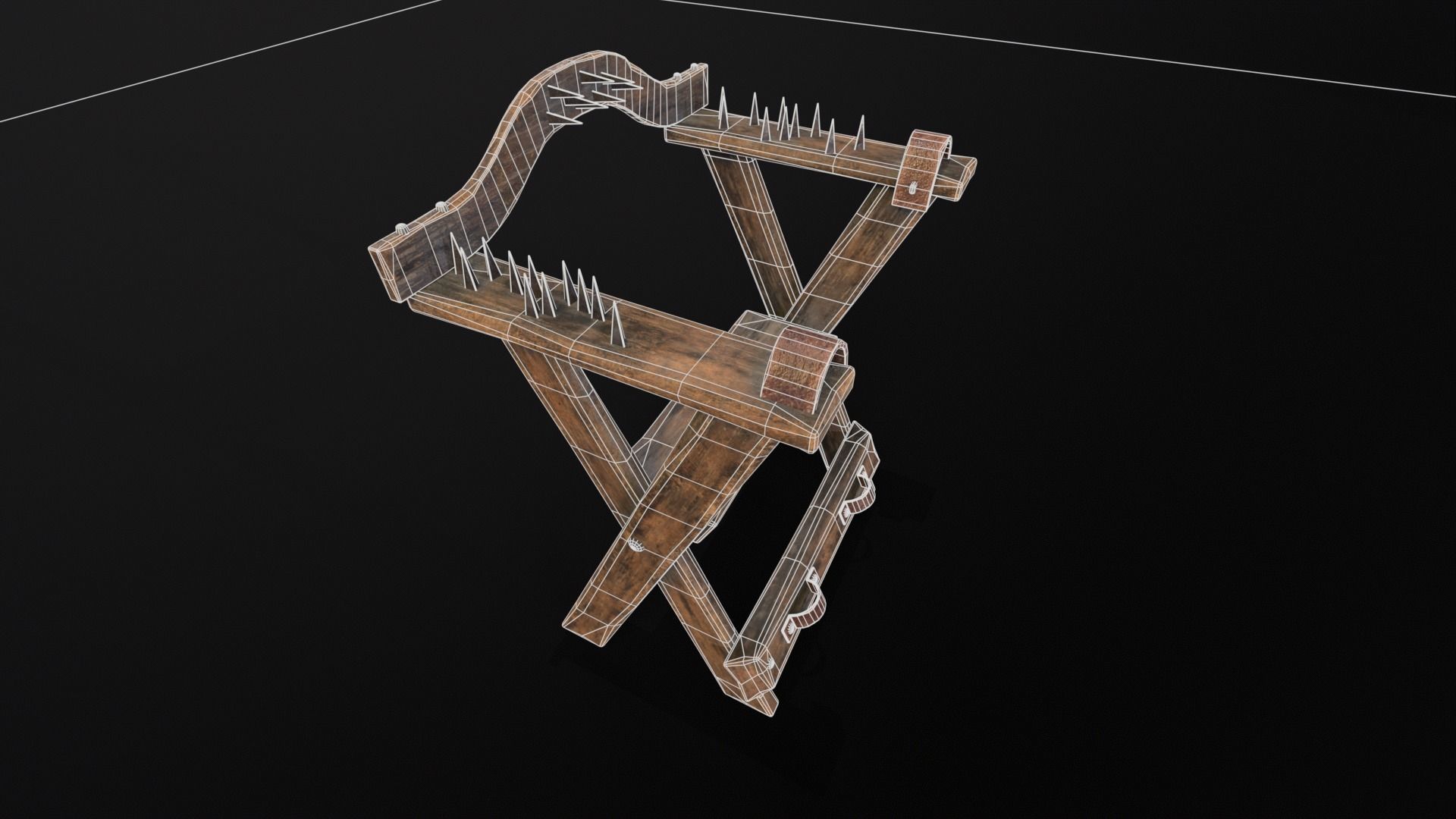 Spiked Torture Chair Low-poly 3D model_19