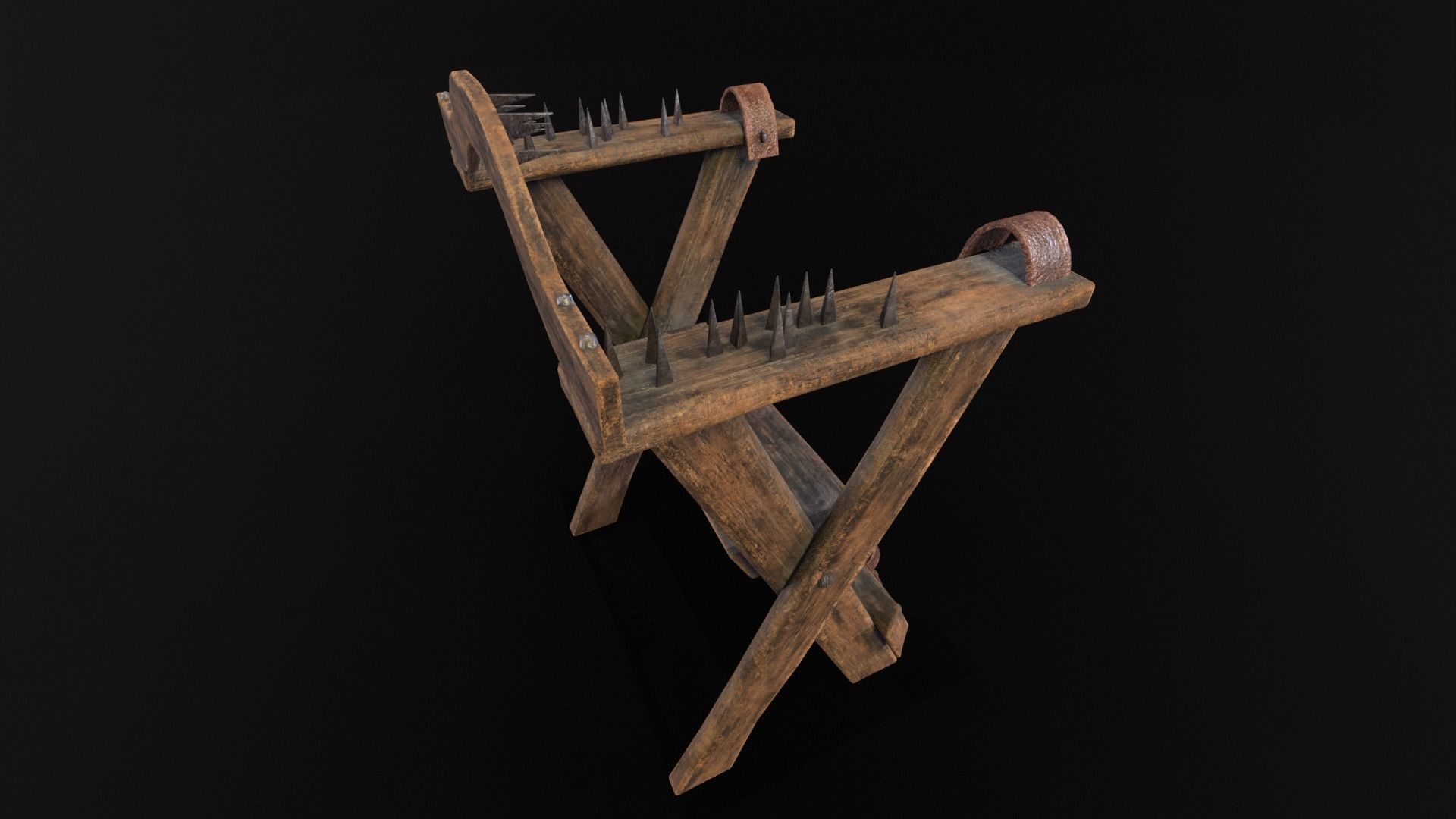 Spiked Torture Chair Low-poly 3D model_14