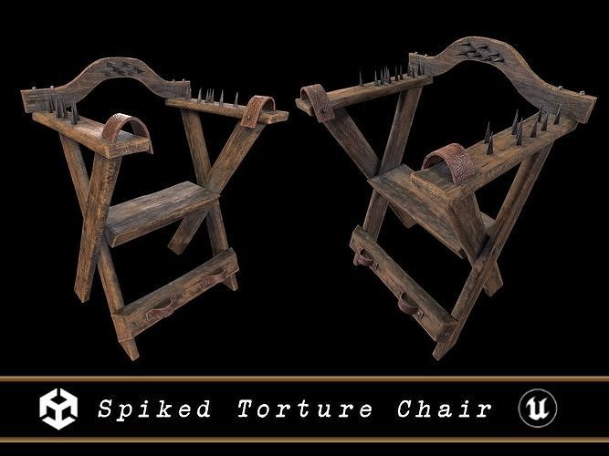 Spiked Torture Chair Low-poly 3D model