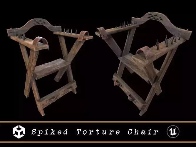 Spiked Torture Chair Low-poly 3D model