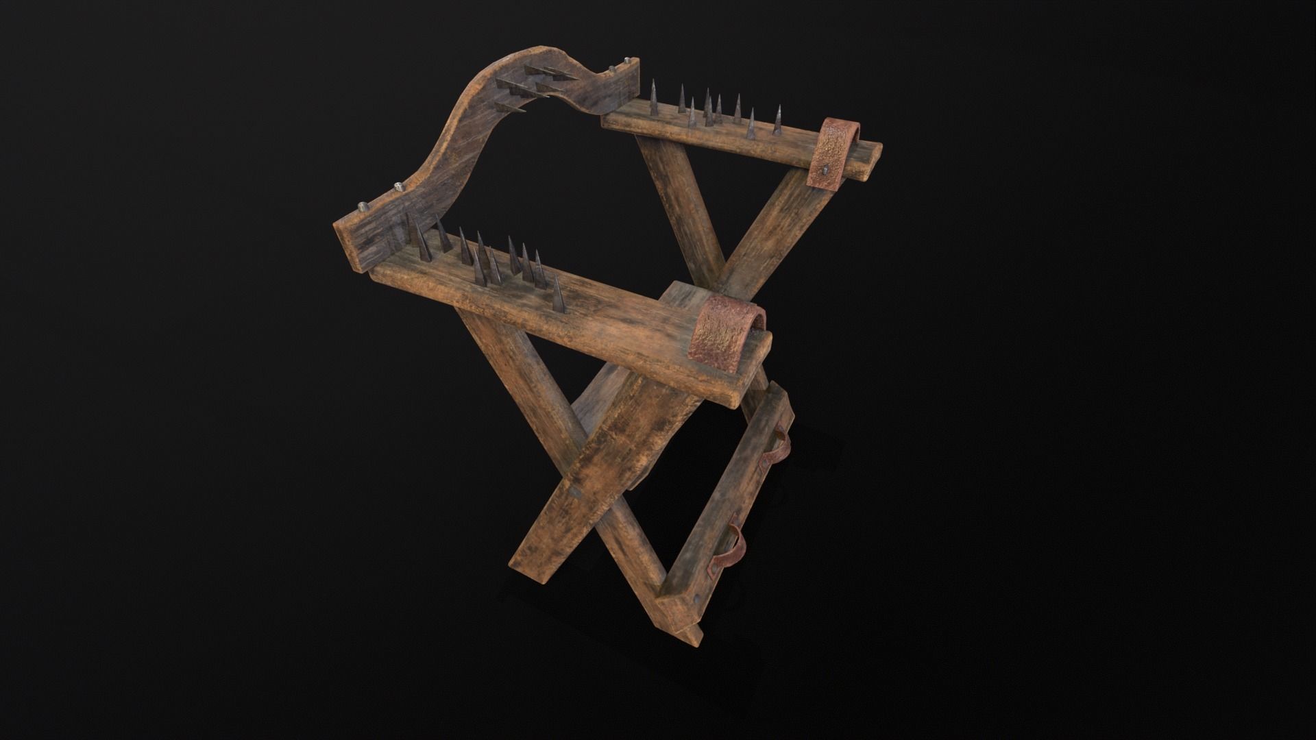 Spiked Torture Chair Low-poly 3D model_18