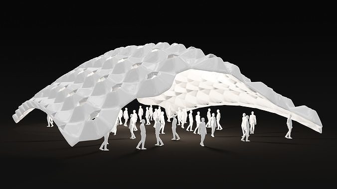 hexagonal CUBIERTA 3D model