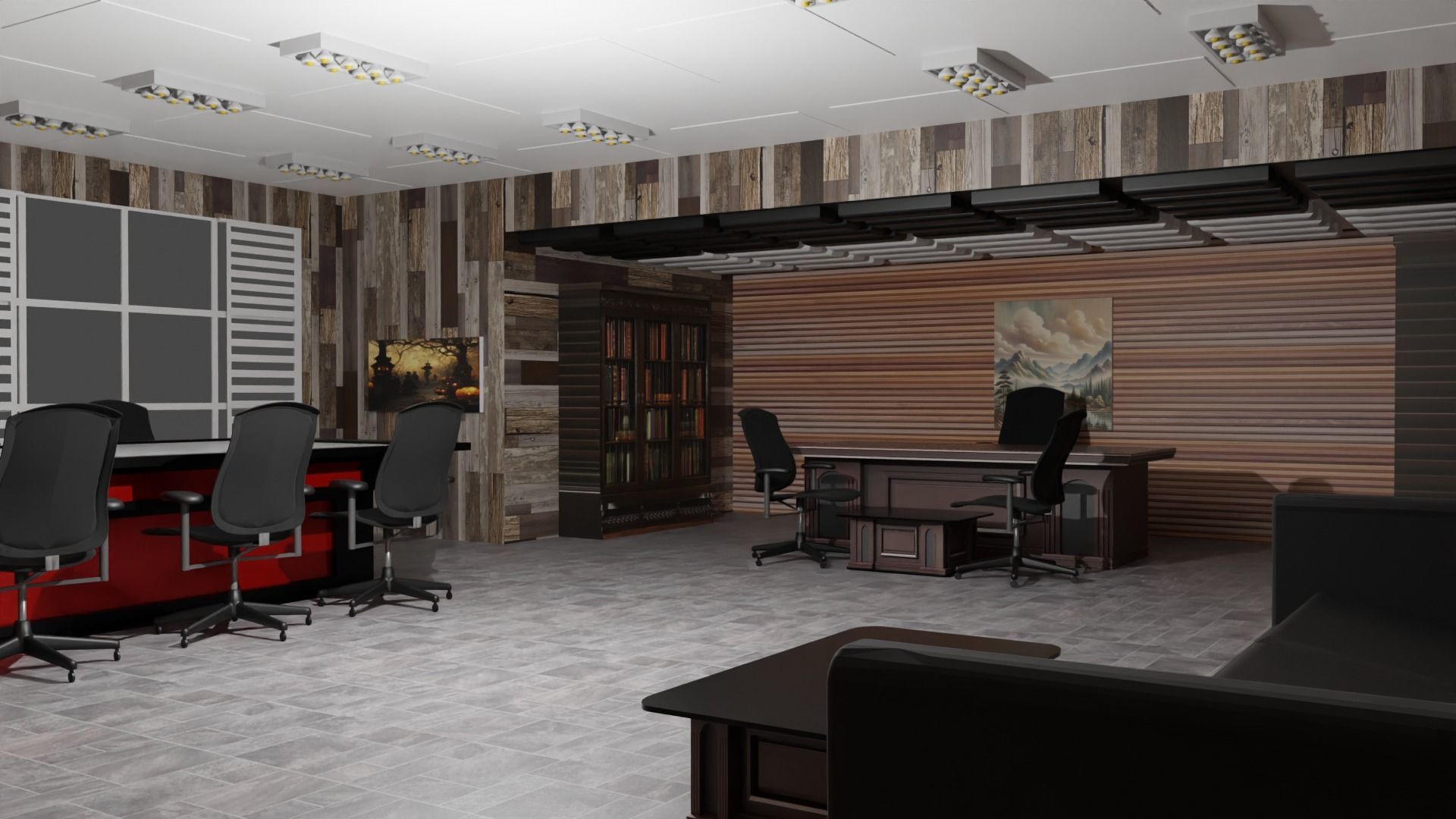 Boss Office Low-poly 3D model_2