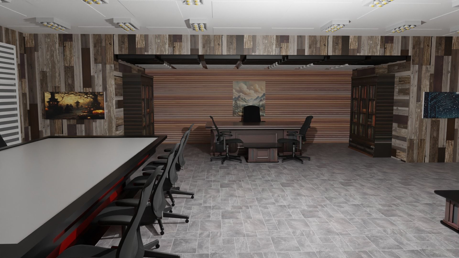 Boss Office Low-poly 3D model_5