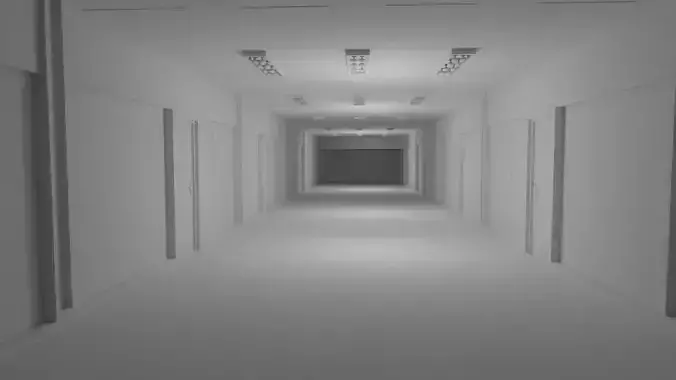 Hotel Corridor No Material 3D model