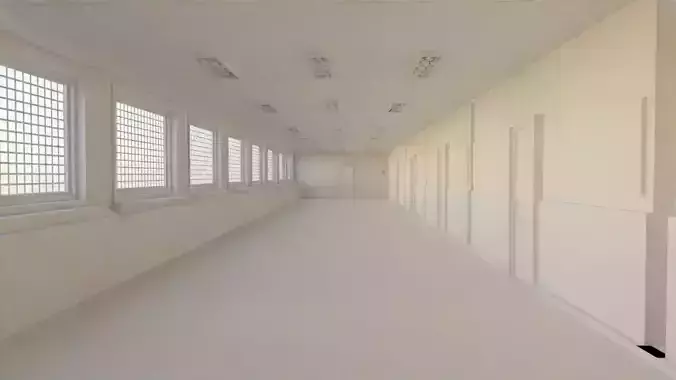Corridor Hallway No Material 3D model