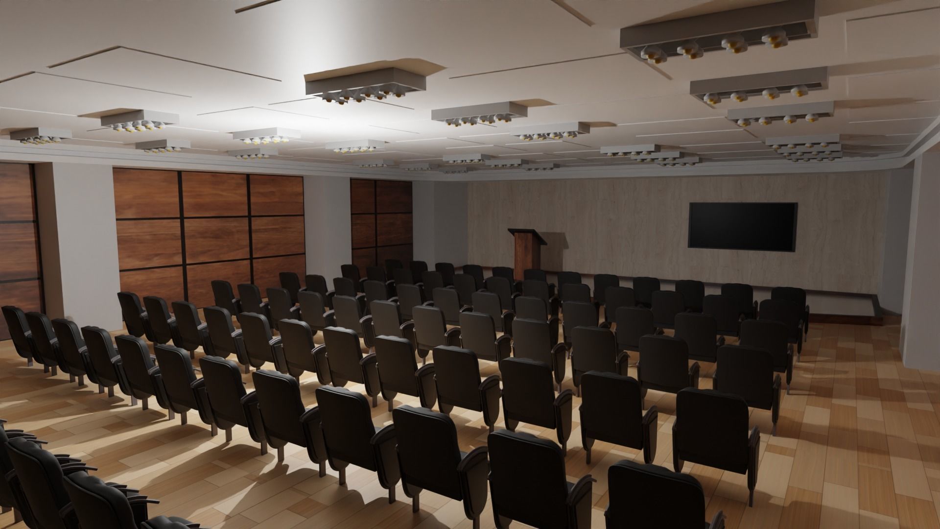 Briefing Press Room Low-poly 3D model_1