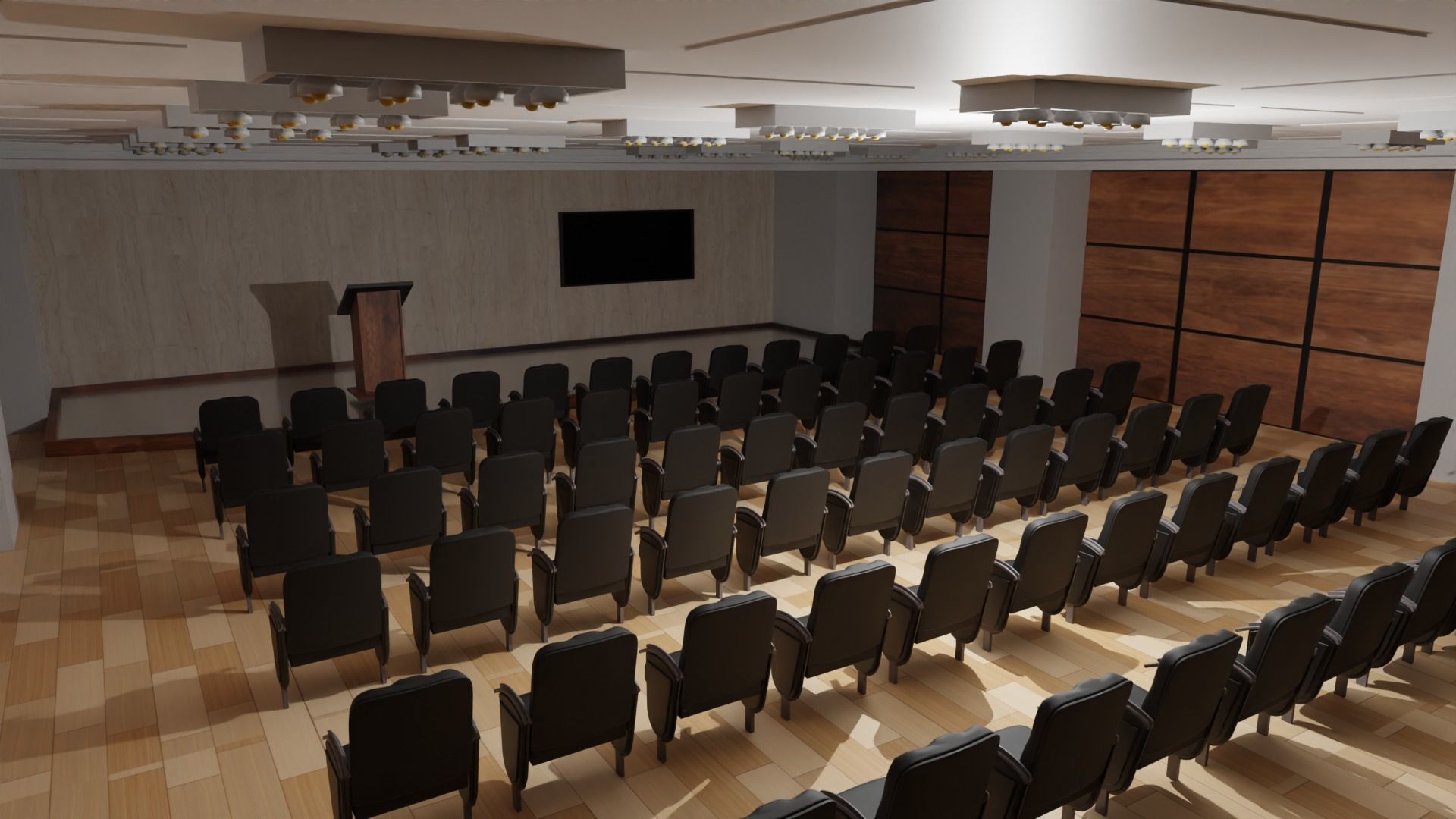 Briefing Press Room Low-poly 3D model_6