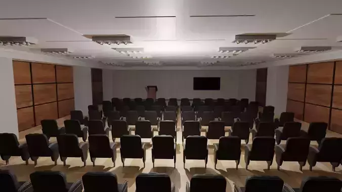  Briefing Press Room Low-poly 3D model