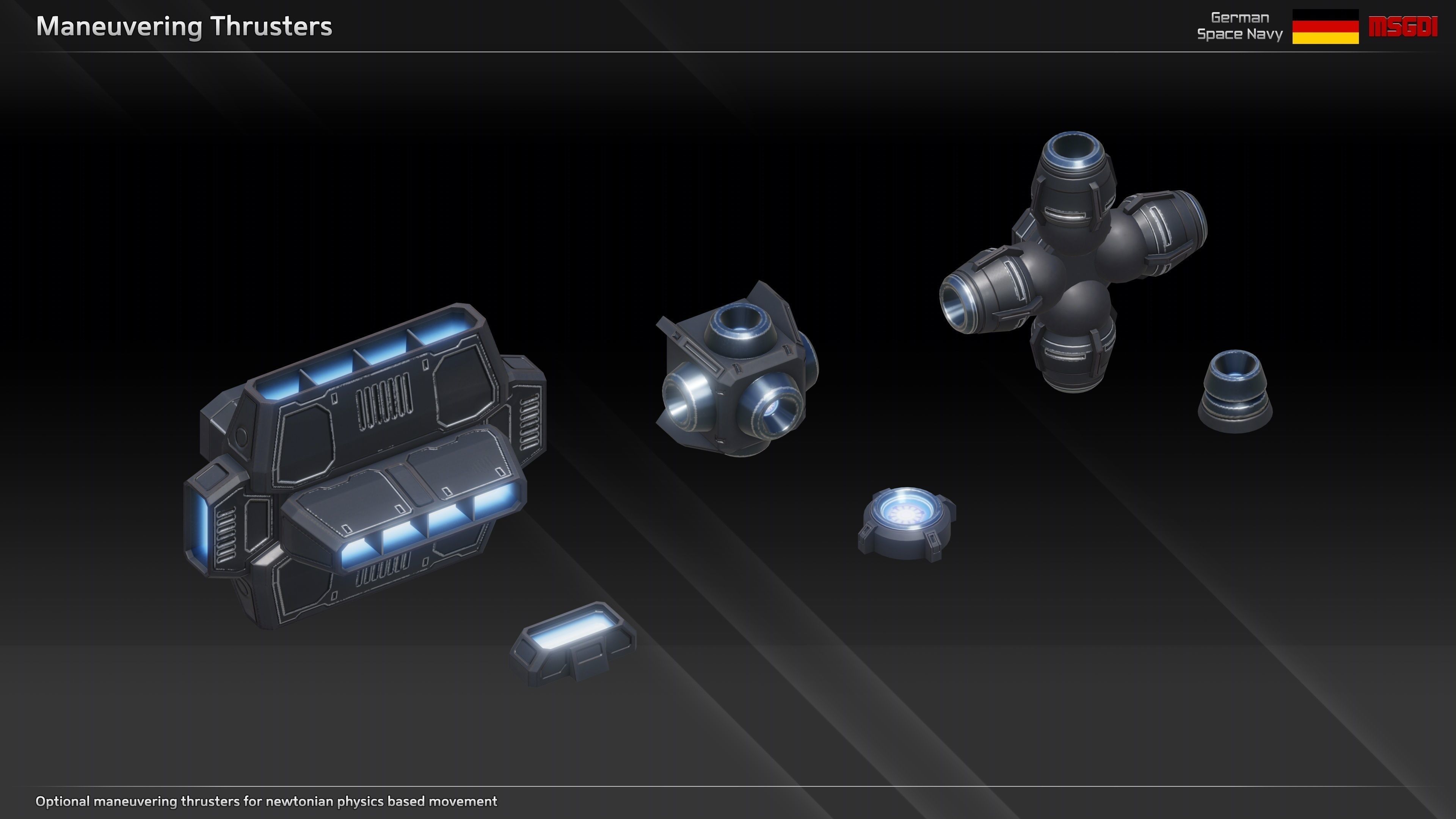 GSN Spaceship Richthofen Class Heavy Carrier Low-poly 3D model_5