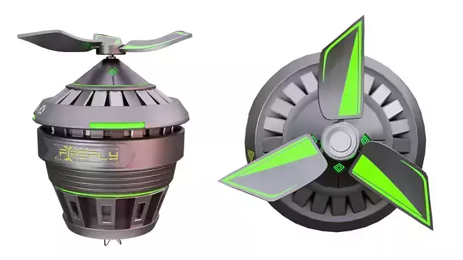 Sci fi grenade   Low-poly 3D model