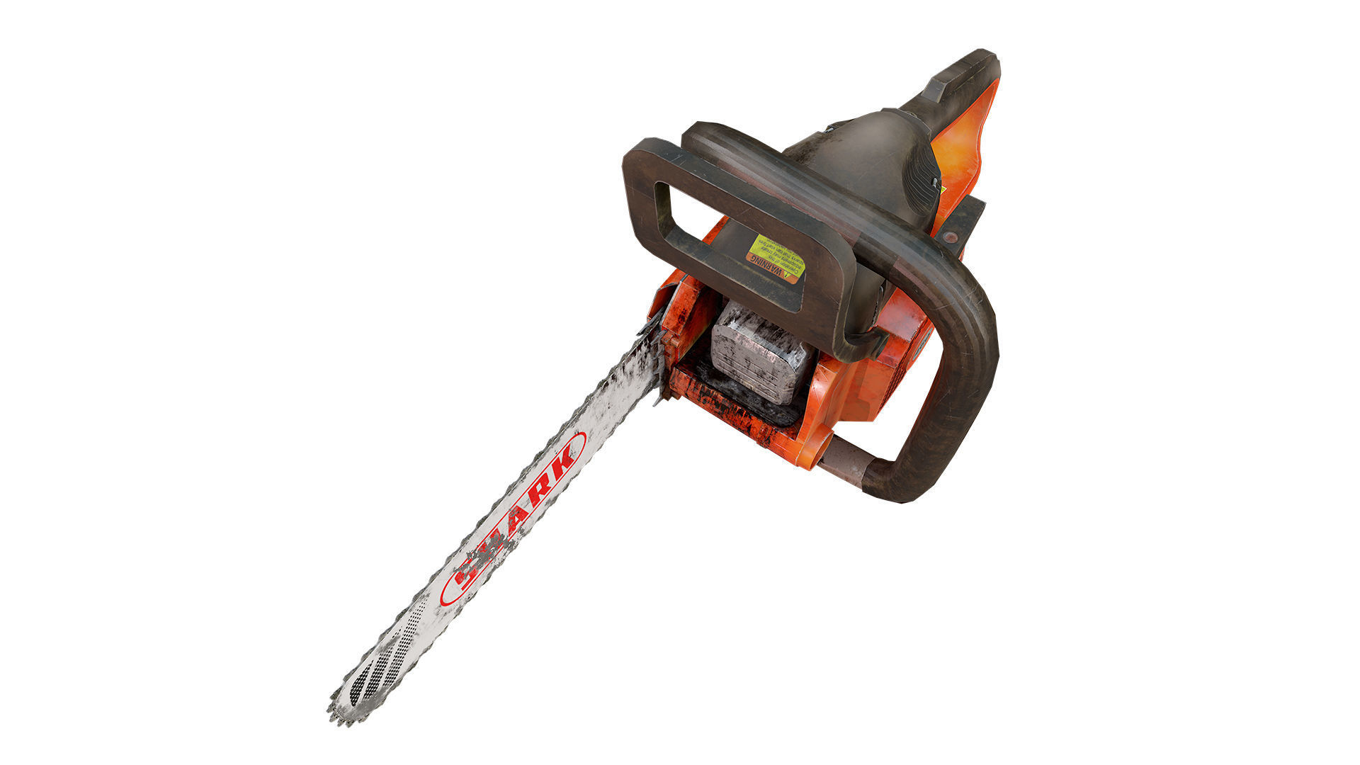 Chainsaw old grungy 3d model 3D model_4