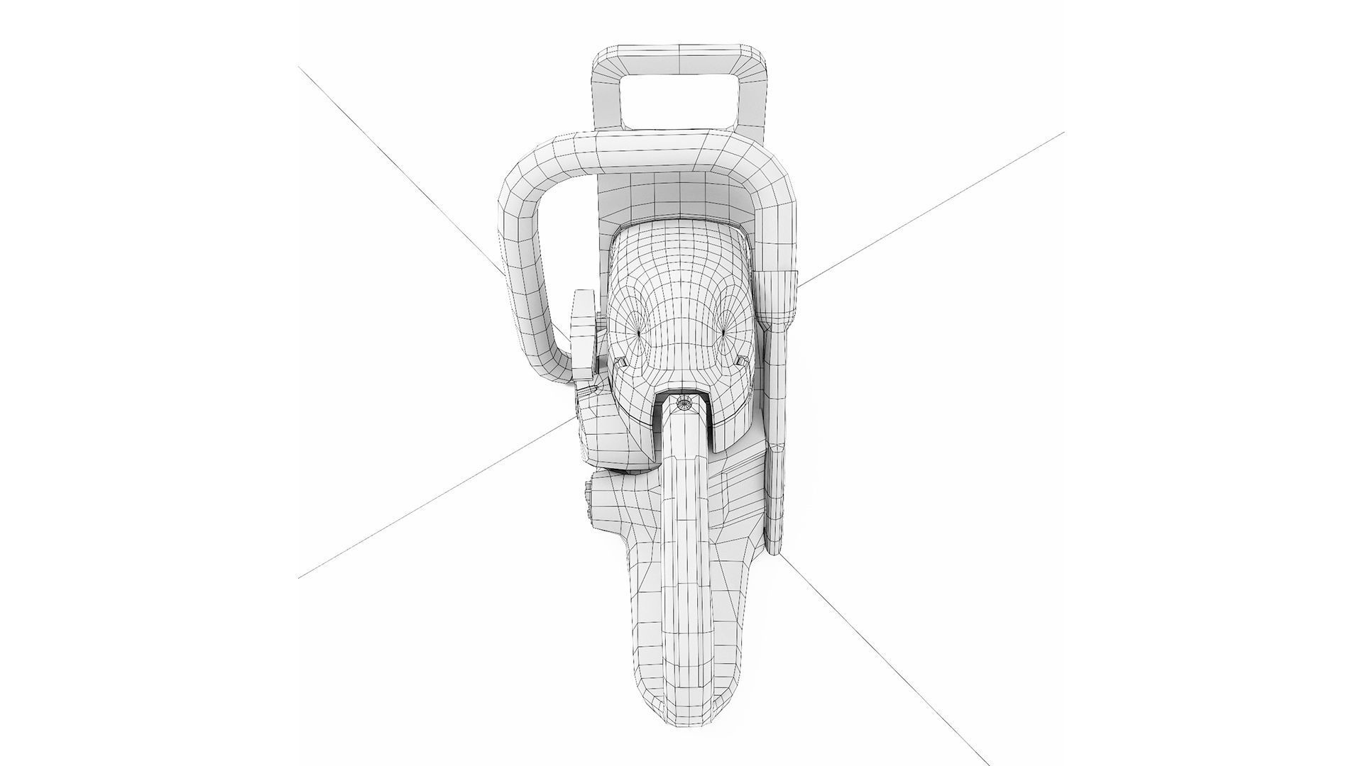 Chainsaw old grungy 3d model 3D model_10