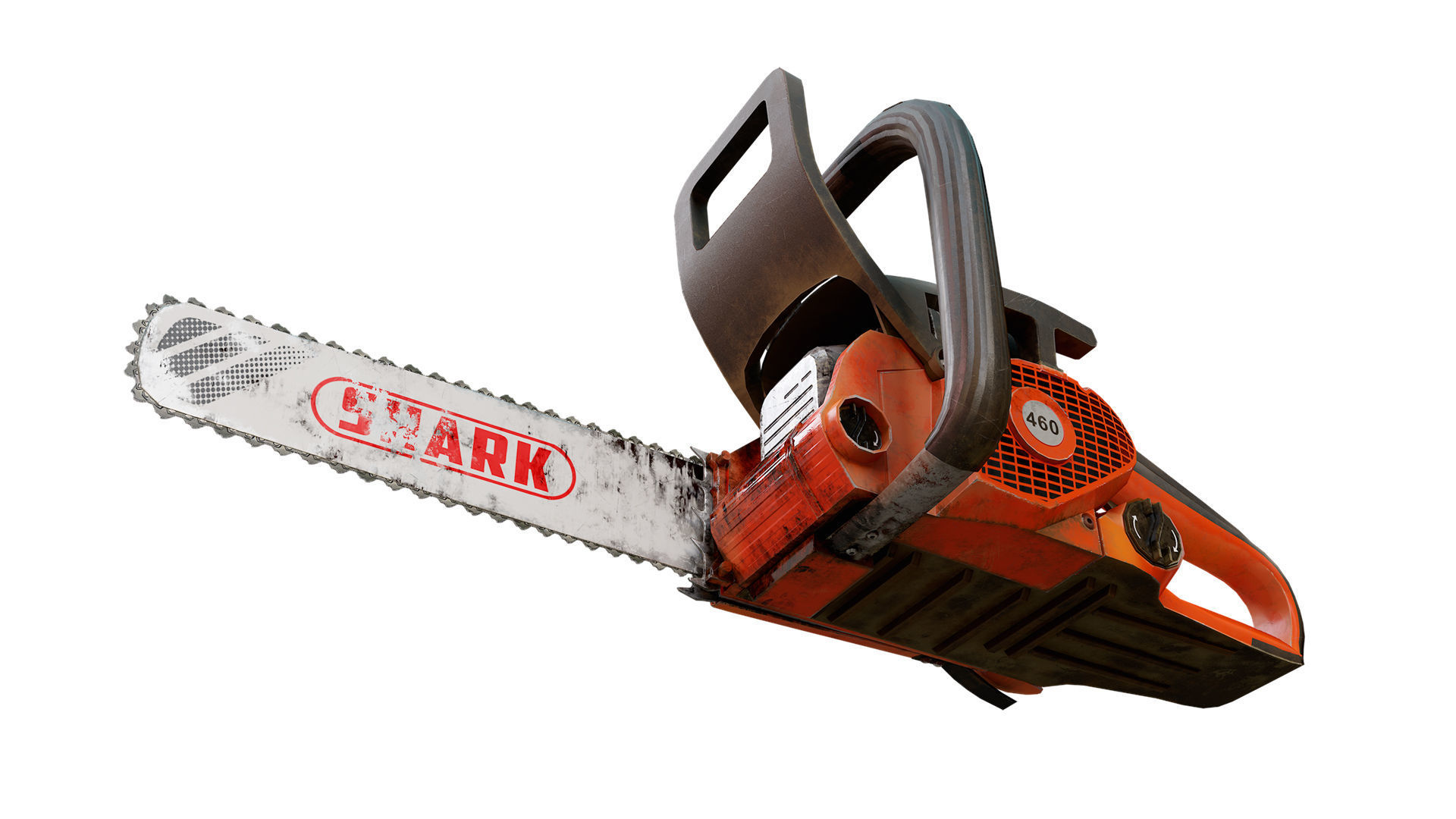 Chainsaw old grungy 3d model 3D model_1