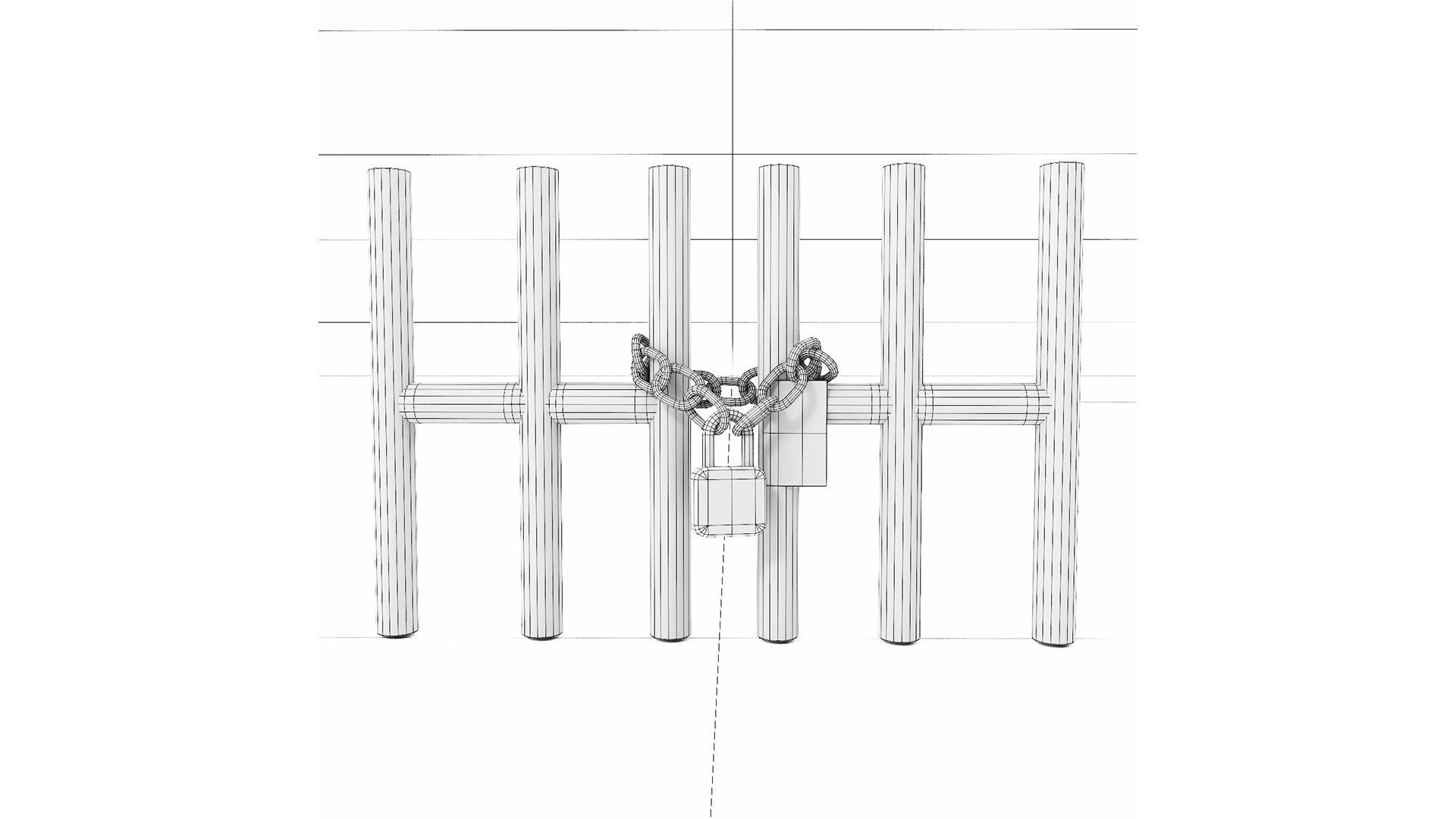 Grungy metal door   3D model_8