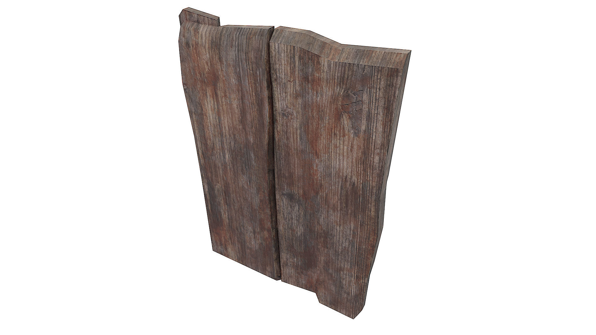 Grungy door lock Low-poly 3D model_5