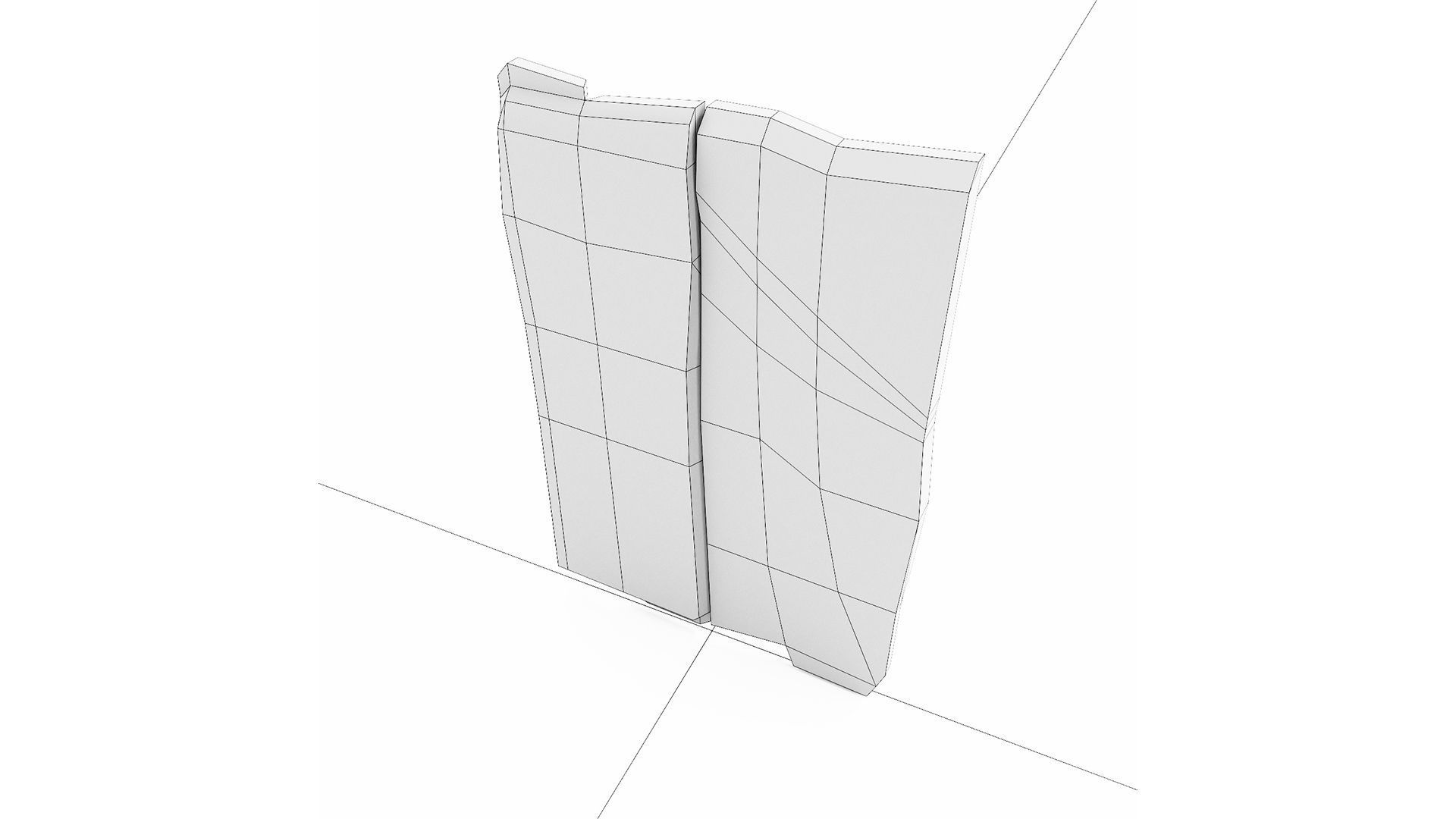 Grungy door lock Low-poly 3D model_8