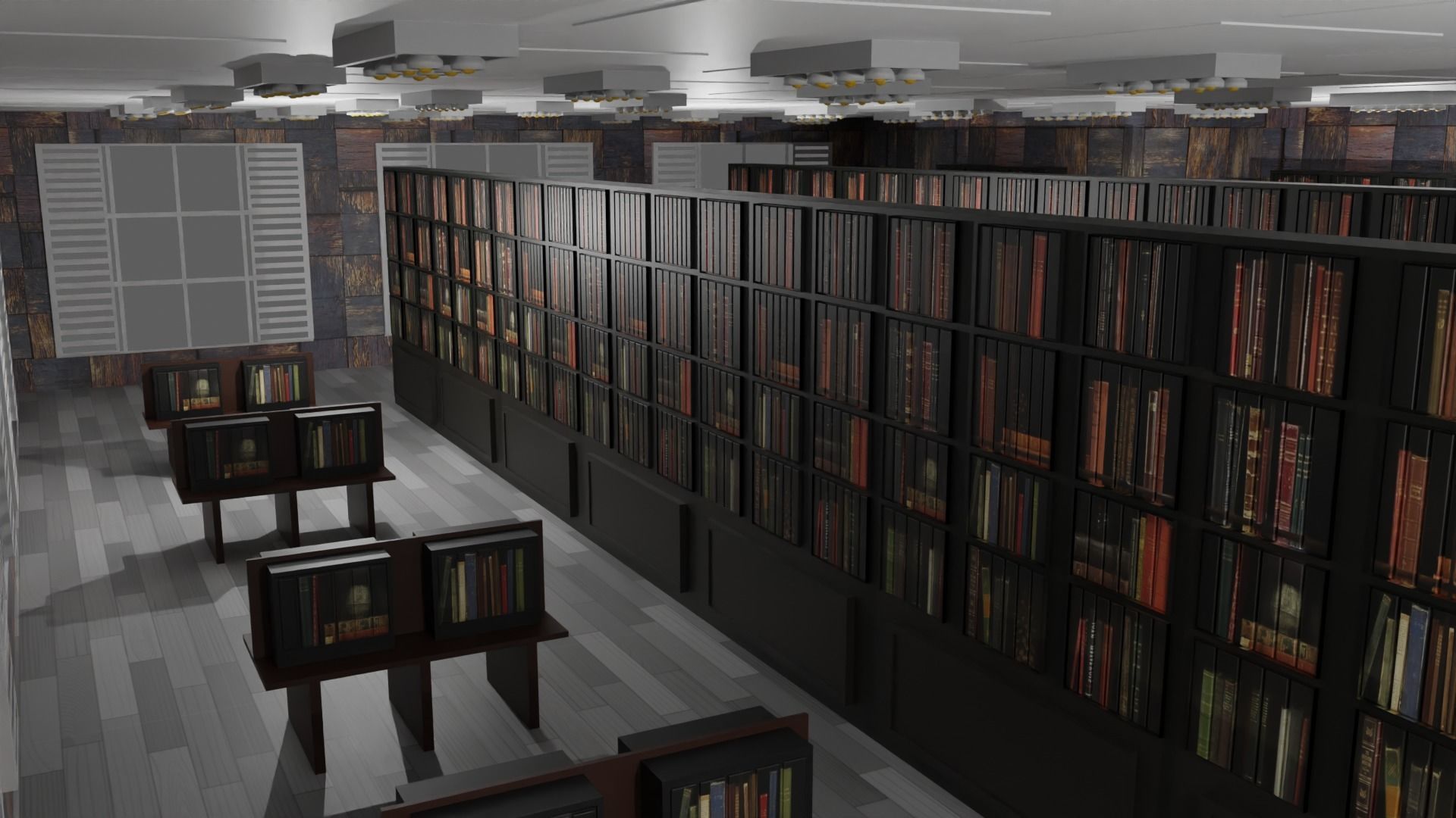 Book Store Low-poly 3D model_6