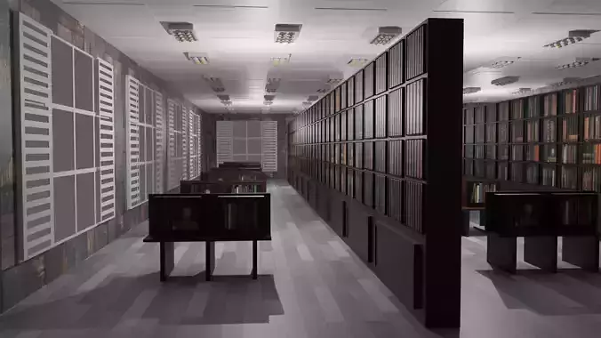 Book Store Low-poly 3D model