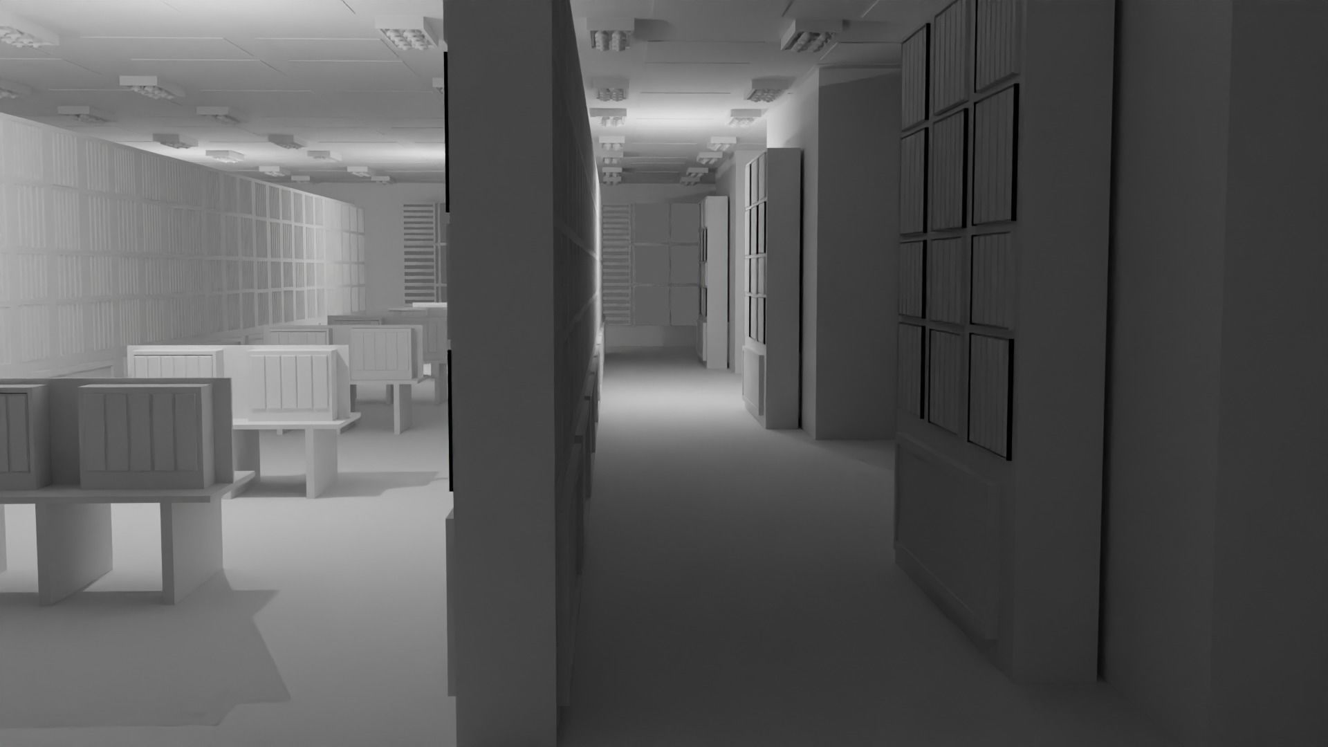 Book Store No Material 3D model_2