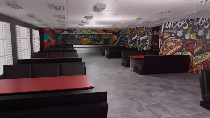 fast food interior