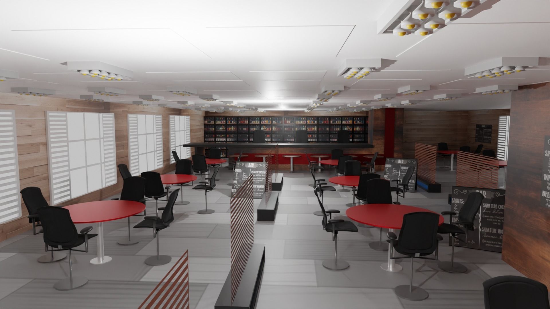 Bar Interior Low-poly 3D model_6