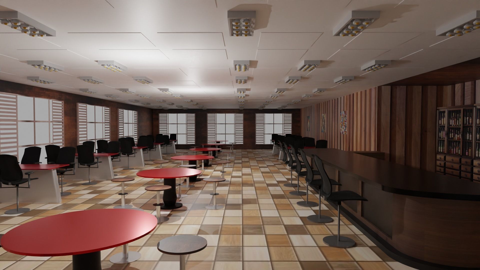 Tavern Interior Low-poly 3D model_2