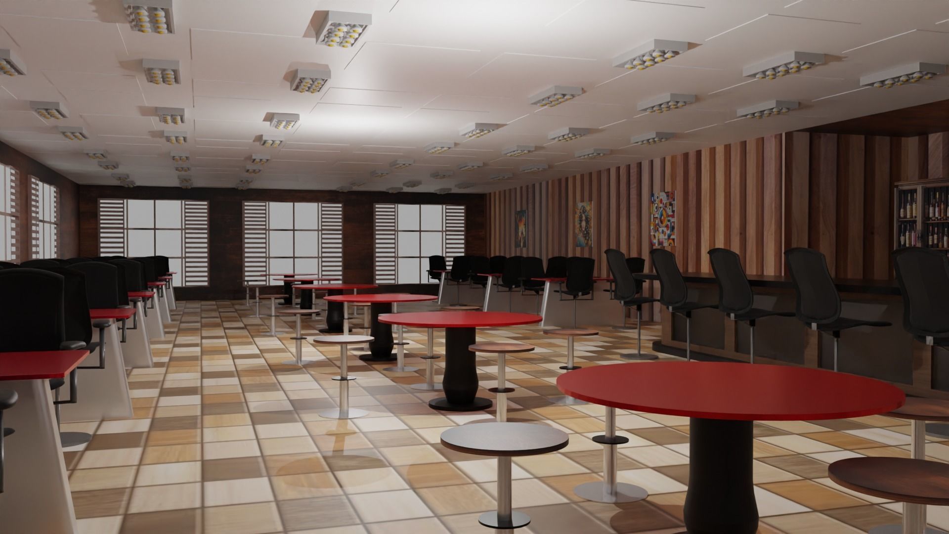 Tavern Interior Low-poly 3D model_3