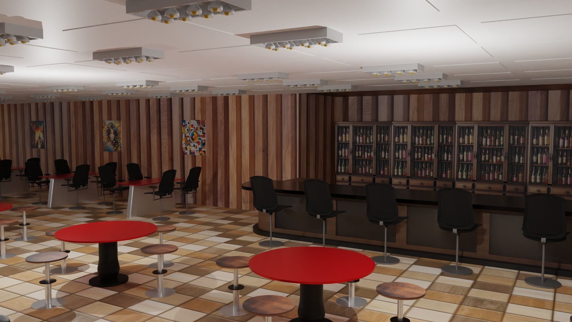 Tavern Interior Low-poly 3D model_6