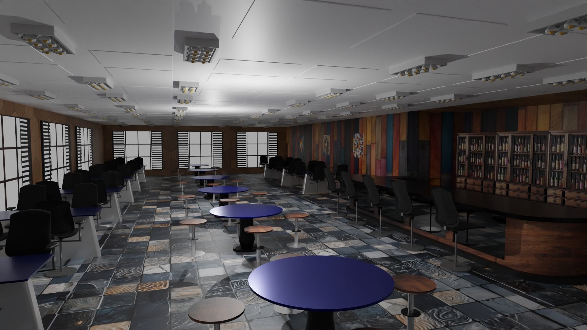 Tavern Interior Low-poly 3D model_3