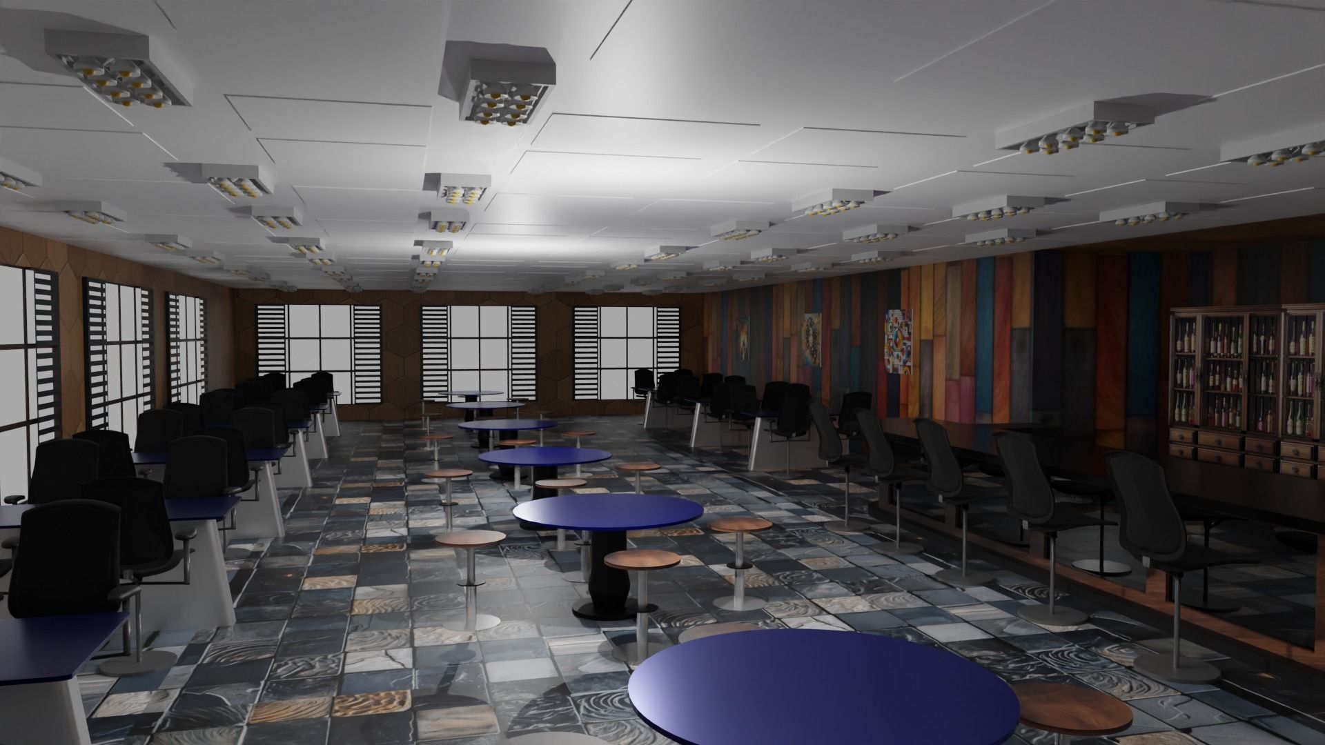 Tavern Interior Low-poly 3D model_6