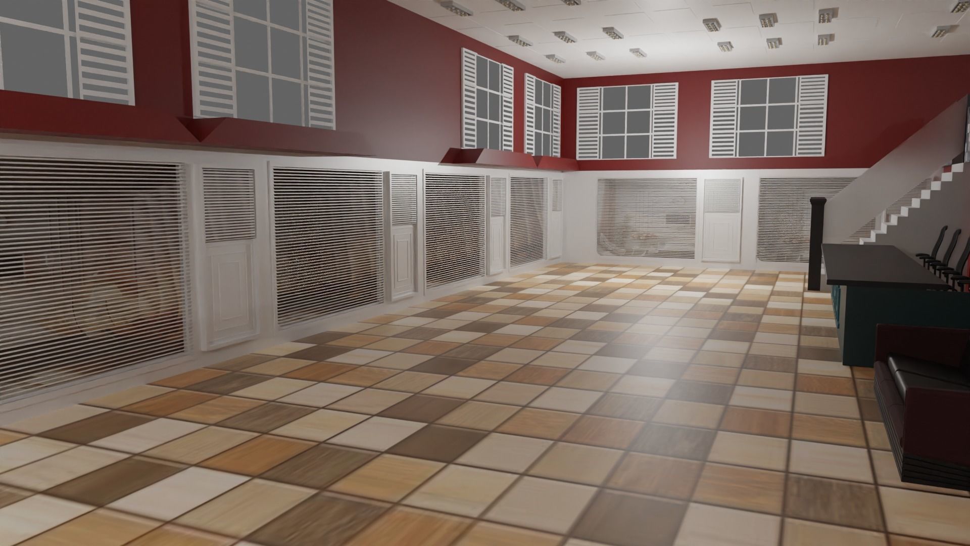 Hospital Interior Low-poly 3D model_3