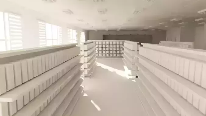 Supermarket interior No Material