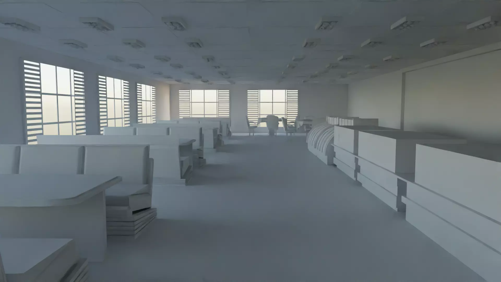 pastry shop Interior no material 3D model_0