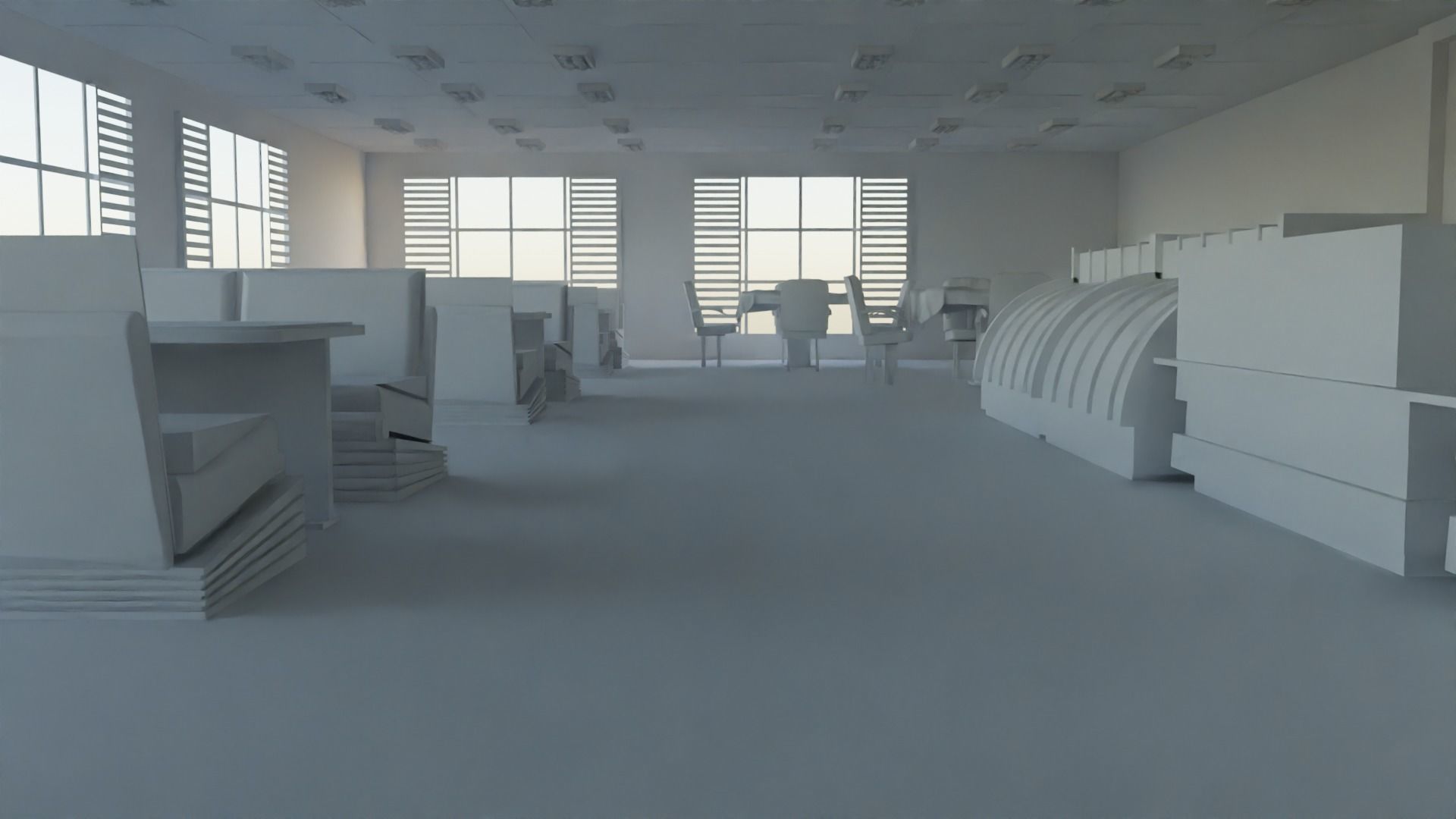 pastry shop Interior no material 3D model_3