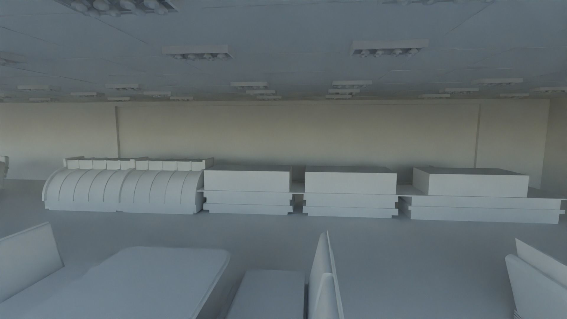 pastry shop Interior no material 3D model_2