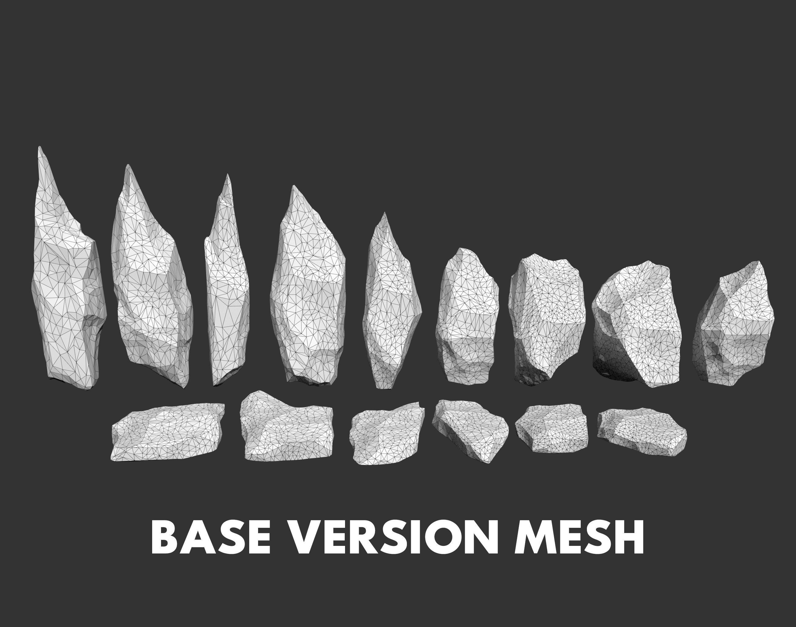 60 Low poly Ice Cave Modulars - 240112 Low-poly 3D model_5