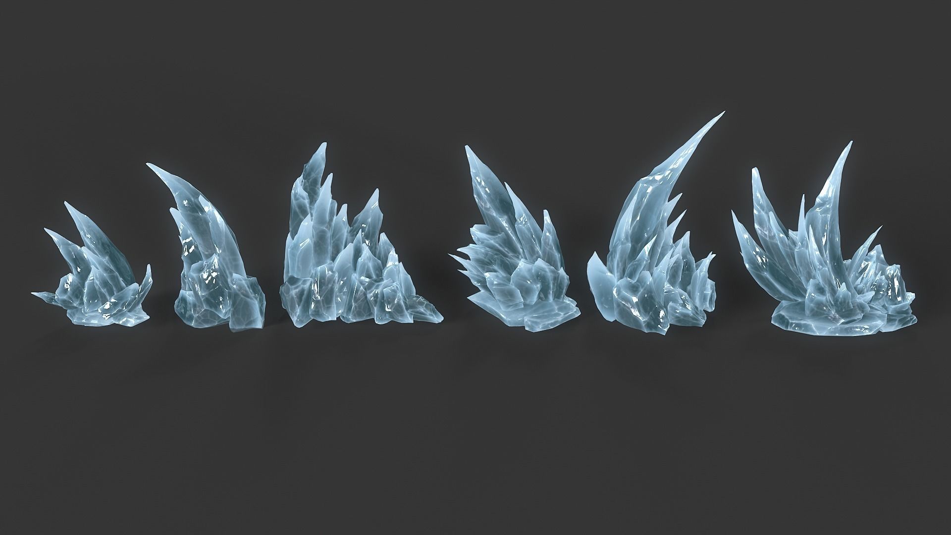 60 Low poly Ice Cave Modulars - 240112 Low-poly 3D model_8