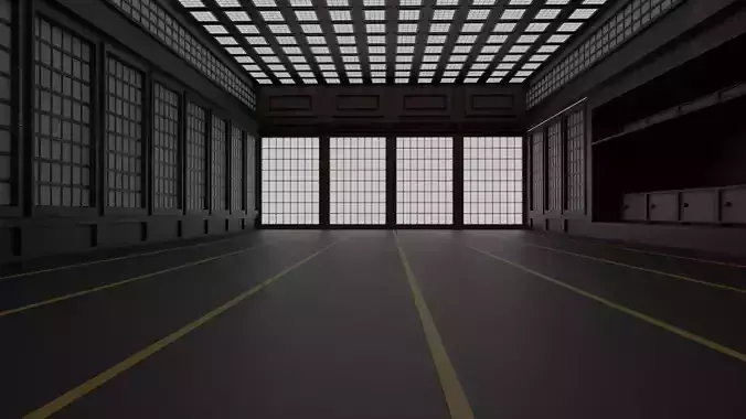 Japanese training dojo