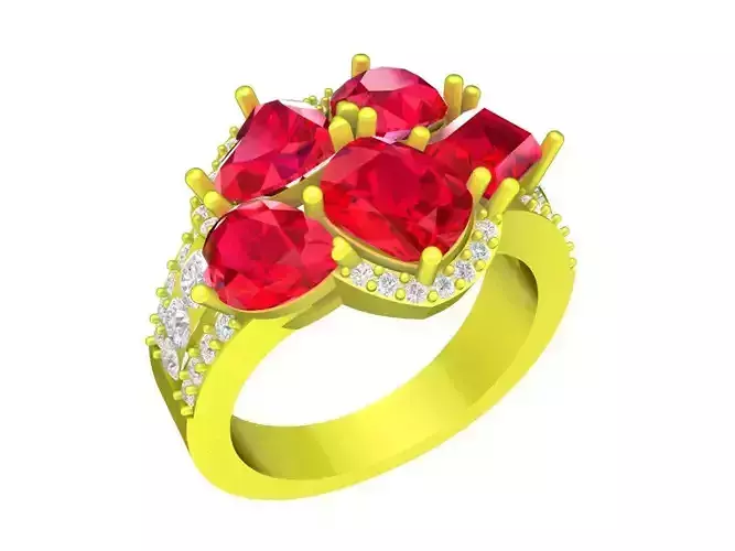 A7101 Luxury Korean Style Fashion Diamond Women Ring