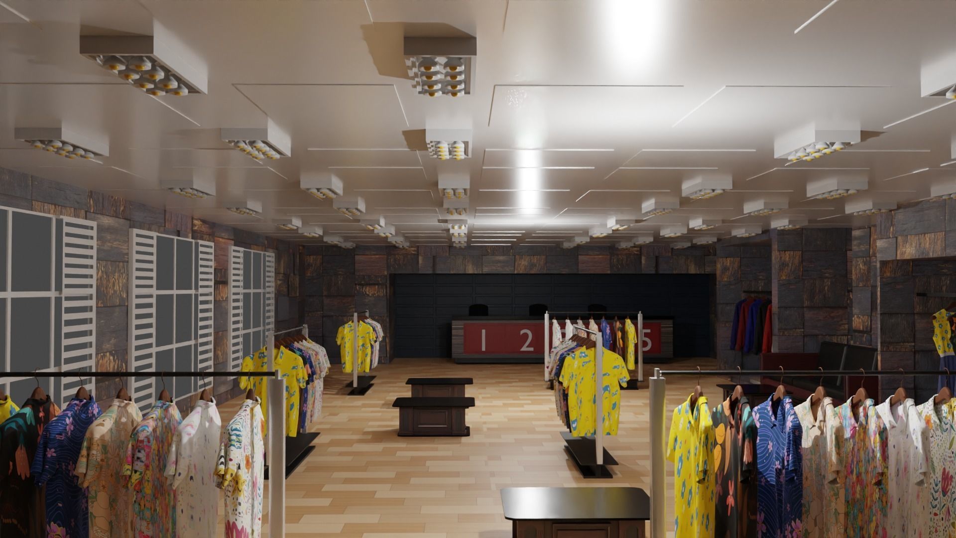 Clothing Store Interior Low-poly 3D model_5